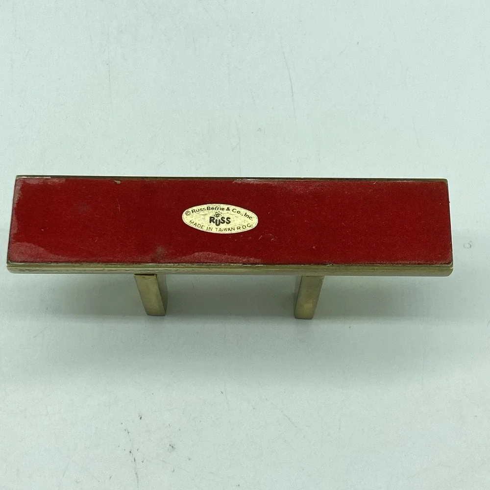 Brass Mini Barbell Paperweight Dark Academia Quiet Luxury Desk Decor Vintage